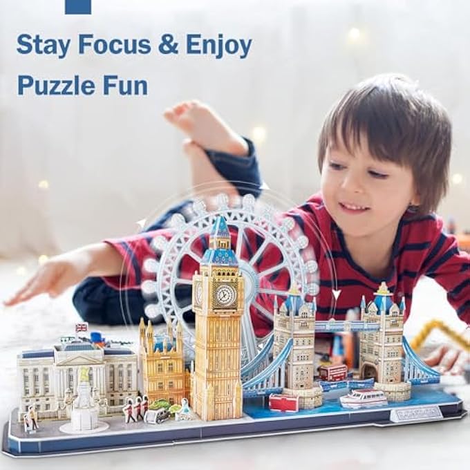 3D PUZZLES FOR KIDS AGES 8-10 - LONDON CITY STEM PROJECTS ARTS CRAFTS 3D ARCHITECTURE CRAFTS FOR GIRLS AGES 8-12 - 3D PUZZLE BIRTHDAY GIFTS FOR 8 YEAR OLD GIRLS - Image 2